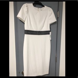 Calvin Klein white and black dress